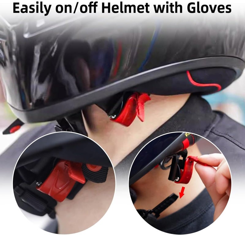 URLWALL 1pcs Helmet Quick Release Buckle Replacement Kit, All Stainless Steel Ratcheted Helmets for Chin Strap Up to 1", Motorcycle Helmets Accessories, Compatible with Half, 3/4, Full Face Helmet - Image 3